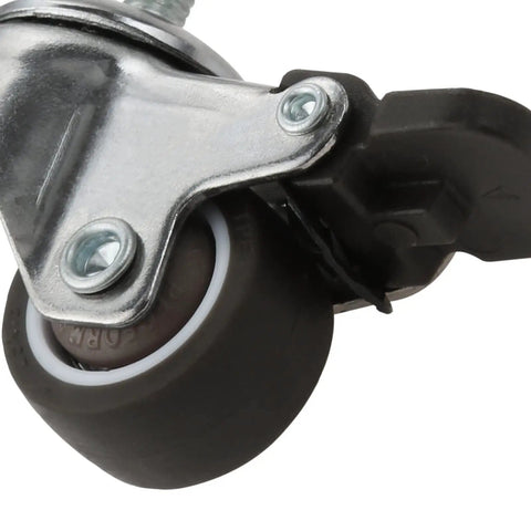 Small Threaded Stem Caster Wheels With Easy Lock Soft TPE Rubber Swivel Casters For Quick Room Fixes Rock Solid Design Smooth Glider close-up.