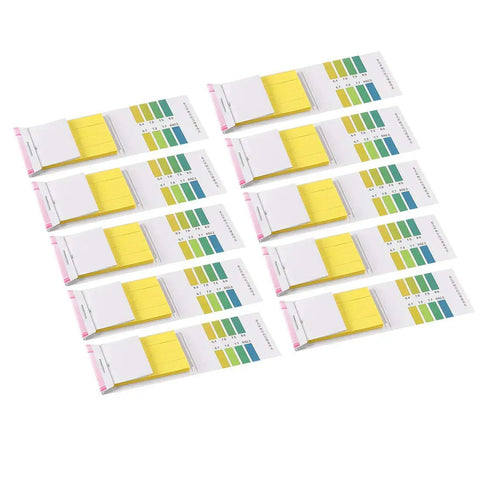 10 packs of pH Test Strips 6.4 to 8.0 Indicator Paper Litmus Tester for Water, Food, Pool, and Aquarium Testing Kit with Easy Color Chart