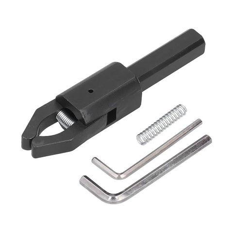 Beefy Alloy Steel CNC Bar Puller For Lathes with integrated jaws, hex wrench, and spring for 16x16mm machining in alloy steel