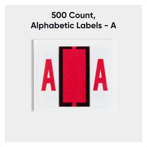 Bar Style Color Coded Alphabetic Label A Red Roll With 500 Labels Per Roll In Dispensing Box For Super Easy Peel And Apply