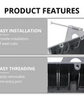 Hassle Free 3 Gang Pvc Nail On Electrical Box With Built In Living Hinges For Straight Line Wiring No Knockout Headaches 44 Cubic Inch Volume Two Hour Fire Rated EtL Certified New Work Outlet Gray Single Pack product features showing easy installation and easy threading.