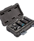 Impact Socket Set For One Half Inch Drive Metric 12 Point Deep Sockets Self Adjusting Between Sizes Four Sockets Cover 32 X 27 Mm