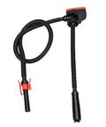 Handy Cordless Fuel Transfer Pump With Built In Rechargeable Battery Makes Moving Gas Super Easy And Fast For Your Car Or Lawn Tractor Without Any Mess Or Hassle At All, showing flexible hose and nozzle.