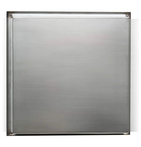 Polished Stainless Steel Square Bath Shower Niche 12 x 12 Inch, Single Shelf, Ready To Mount, Fully Finished Wall Inset Organizer