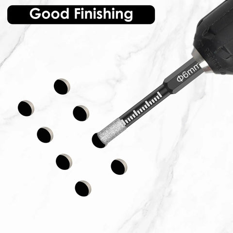 Pro Grade Diamond Drill Bits Set 6mm One Quarter Inch Dry Cutting For Ceramic Tile Concrete Marble Glass Tile With Quick Change Hex Shank