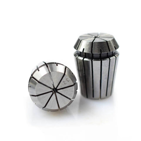 Premium ER25 Spring Collet Chuck Set 1 To 20mm For CNC Milling And Lathe Machines showing two metallic collets with precision design.