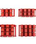 Heavy Duty Electric Load Moving Platform With Remote Control Equipment Transport Dolly Glides Like Butter Under Heavy Machinery Smooth Warehouse Cargo Rolling Adjustable Skates, red skates view.