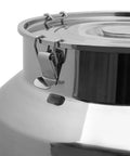 Built Tough Stainless Steel Food Storage Container With Airtight Silicone Seals And Secure Locking Clamps For Kitchen Pantry Organization And Keeping Rice Grains Fresh 12 Liter close-up of locking clamp