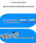 Pro Grade Diffuse Reflection Fiber Optic Sensor Probe For Industrial Automation, 2mm Fiber Core, high sensitivity, convergent light
