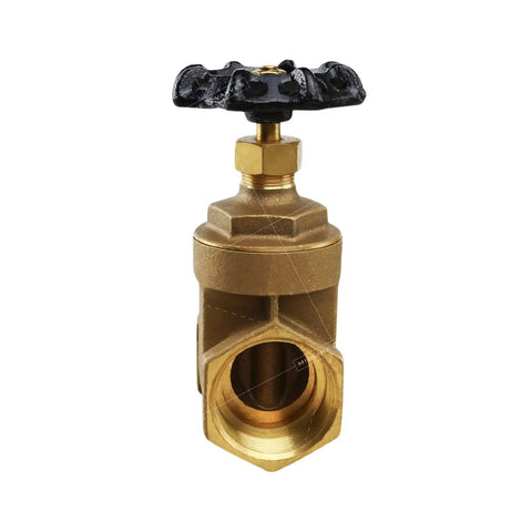 Built Tough Heavy Duty Cast Brass Gate Valve With Wheel Handle Zero Drip Water Shutoff And Flow Control 4 Inch Fip plumbing valve side view