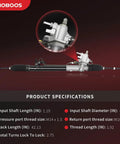 Hydraulic Power Steering Rack And Pinion Assembly For Nissan Altima 2007 2013 Left Hand Drive Direct Fit New Unit Leak Resistant Replacement Part Ref 263038 with product specifications
