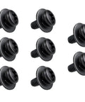 Top Shelf Universal Vesa Mount Screw Kit Zero Drama With Heavy Duty M4 X 10mm Bolts Split Lock And Oversized Flat Washers For Tv Monitor Wall Brackets Straight Install, set of black screws.