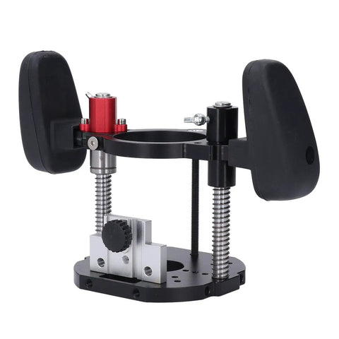 Premium Adjustable Router Lift For Woodworking Benches Built With A Rock Solid Aluminum Frame and Hella Smooth Micro Adjustments.