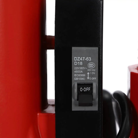 Workhorse Diamond Core Drill Machine With Heavy Stand, 4250W 500RPM Copper Motor control switch detail view