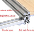 Heavy Duty Aluminum Shelf Brackets For 2020 3030 4040 T Slot Extrusions with wooden board and side plate fixing