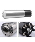 Water Cooled CNC Spindle 3.2KW ATC 220V 380V With BT30 Tool Holder 600Hz 18000RPM For CNC Machine Tools, front and cable connections view