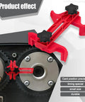 Dual Camshaft Locking Clamp Tool Kit For Car Engines with red anti slip gear clamp on camshaft