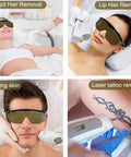 All Day Comfort Broad Spectrum Laser Safety Glasses Eye Protection OD 5 Plus worn during various laser treatments for safety