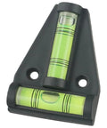 Micpointik T-Shaped Bubble Level, 2-Way Horizontal for spirit Level with two fluorescent green vials on a black base.