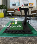 Indoor Golf Swing Trainer With Digital Screen Practice Mat For Realistic Swing Rhythm And Tempo in living room setup