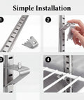 Installation of eight piece stainless steel refrigerator shelf clips replacement rack buckles for fridge freezer durable
