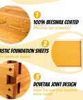 10 Frame Beehive Medium Super Box With Window highlighting beeswax coating, plastic foundation, dovetail joints
