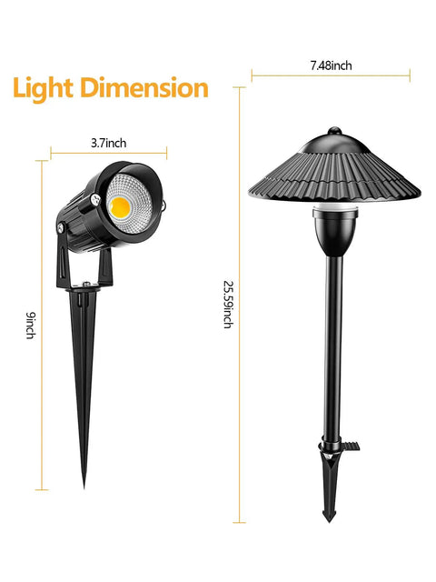 Dimensions of Low Voltage LED Landscape Lighting Kit For Your Yard And Garden With Path Lights And Spotlights Outdoor Aluminum