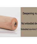 Rock Solid Heavy Duty Furniture Legs With Smooth Rolling Casters Set Of 4 Adjustable Solid Beech Wooden replacement feet with deepening nut.