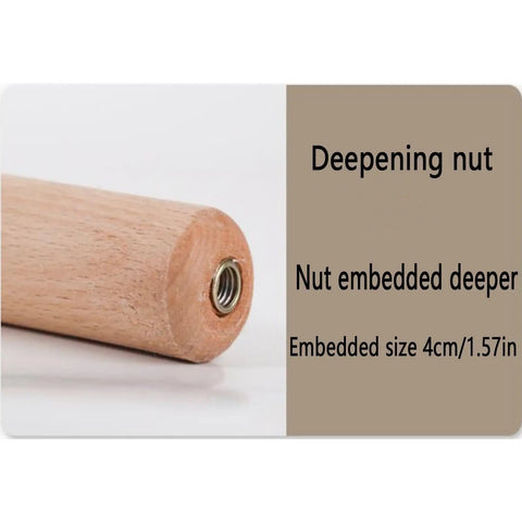 Rock Solid Heavy Duty Furniture Legs With Smooth Rolling Casters Set Of 4 Adjustable Solid Beech Wooden replacement feet with deepening nut.