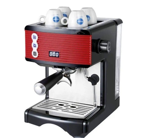 Small Household Coffee Machine With 1.7L Capacity, Semi Automatic Espresso Grinder, Pump Pressure Brew System With Steam Foam