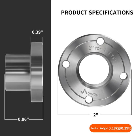 Rock Solid Heavy Duty Steel Wood Lathe Faceplate With No Sweat Mounting Threads and Four Bolt Clamping Holes for Serious Wood Turning Projects 2 inch size