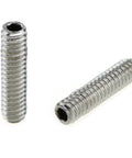 Cone Point Screw Set 10 Pack 1/4-20 By 1 Inch 304 Stainless Steel Allen Head Hex Socket End Grub Headless Bolts