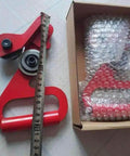 9 Inch Manual Sheet Metal Nibbler Handheld Pull Cutter for Steel and Aluminum Up to 23 Gauge next to packaging box