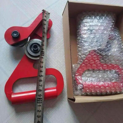 9 Inch Manual Sheet Metal Nibbler Handheld Pull Cutter for Steel and Aluminum Up to 23 Gauge next to packaging box