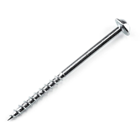 Zinc Pocket Hole Screws For Woodworking And Cabinetry With Maxi Loc Flat Head Two And A Half Inch Coarse Thread Indoor Use 125 Count SML-C250-125