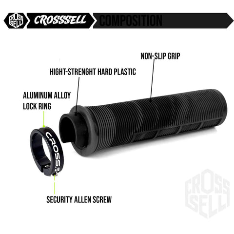 Dual Color Lock On MTB Grips For Mountain Bike BMX And E Bike Non Slip Shock Absorbing Grips For 22.2mm Bars composition breakdown