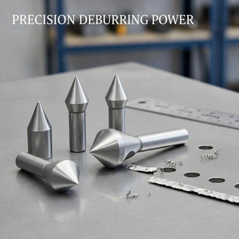4 Piece Pro Grade High Speed Steel Deburring Tool Kit For Metal Holes And Sheet Metal Edges Chamfer Cutter Set with rotary tools