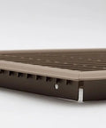 Side view of Beefy Heavy Duty Floor Return Air Grille 12 x 30 In Built to Last, inset mounted durable steel vent cover for HVAC systems.