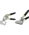 Pro Grade Sheet Metal Bending Tool Set Two Pack Heavy Duty Hand Seamers With Straight And Curved Jaws Manual Metal Sheet Bender