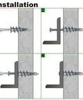 Drywall Anchor Kit With Self Drilling Screws DIY Friendly Zinc Alloy Wall Fasteners Yellow Zinc Plated Carbon Steel Rust Resistant Self Tapping Anchors No Prep Install Easy Mount For Shelves Picture Frames And TV Mounts installation steps on drywall
