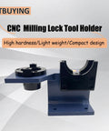 Universal CAT50 Tool Holder For CNC Milling With Horizontal And Vertical Clamping Quick Locking Fixture Pro Grade Durable Aluminum Body Dual Purpose Tool Holder And Fixture For Precise Milling Operations, black metal clamp