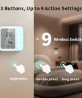 Thread And Zigbee Smart Climate Sensor W100 For Temperature And Humidity Monitoring with 3 programmable action buttons and display
