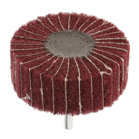 Bothyi Non Woven Polishing Wheels For Metal And Wood Deburring 60 X 25 X 6mm red grinding disc with a cylindrical shape for deburring tasks.