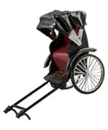 Heavy Duty Alloy Vintage Rickshaw Model With Old School Charm And Historical Precision Solid Metal Antique Tricycle Figurine, close-up view.