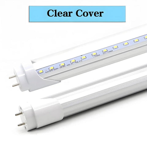 2Ft LED Light Tube Replacement For T8 T10 T12 Fittings 8W 24 Inch 1120 Lumen 6500K Cool White Ballast Bypass With Clear Cover Pack Of 4