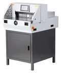 VEVOR Heavy Duty Electric Paper Cutter With 19 Inch Cutting Width And 3 Inch Depth Cuts Up To 800 Sheets Effortlessly, featuring 7 inch touchscreen.