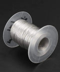 Stainless Steel Wire Rope Kit For Railing And Marine Use 1X7 Construction 304 Grade Stainless Cable 100m Reel on black background