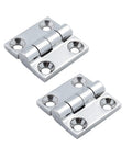 Four Hole Butt Hinge In 316 Stainless Steel Heavy Duty With Four Mounting Holes 38mm And 50mm Sizes Mirror Polished Finish