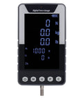 Push Pull Thrust Dynamometer Gauge With Bright Color Digital Display For Real Time Force Readout 10N 1kg 2.2lb Capacity Tension And Pressure Tester Three Measurement Modes Reversible Screen US Plug For Lab Or Workshop, front view