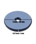 Premium Teflon Furniture Sliders Round 2 Inch with Screws, showing dimensions and design for hardwood, tile, laminate floors.